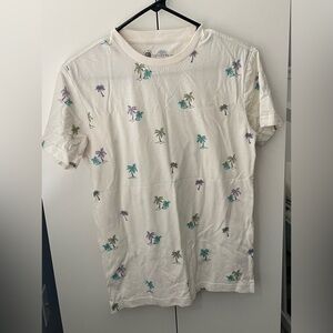 Men’s Aeropostale Palm Tree Graphic Tee Shirt XS White Casual Summer